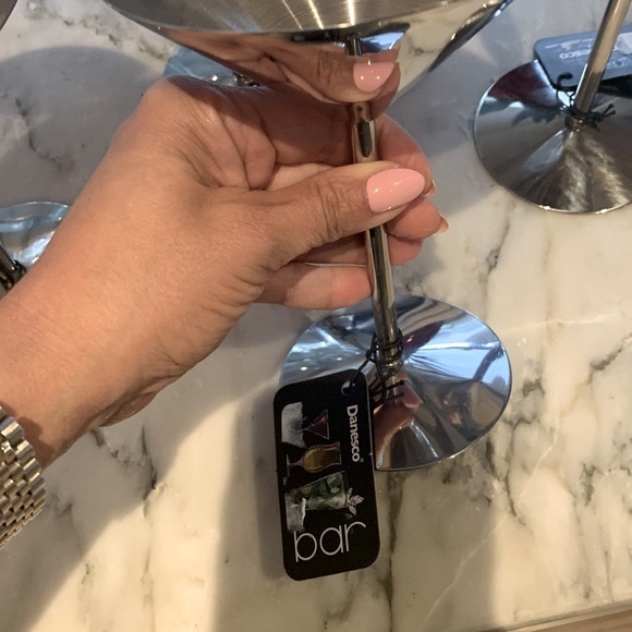 NEW 4PC Stainless Martini Glasses - Picture 6 of 9